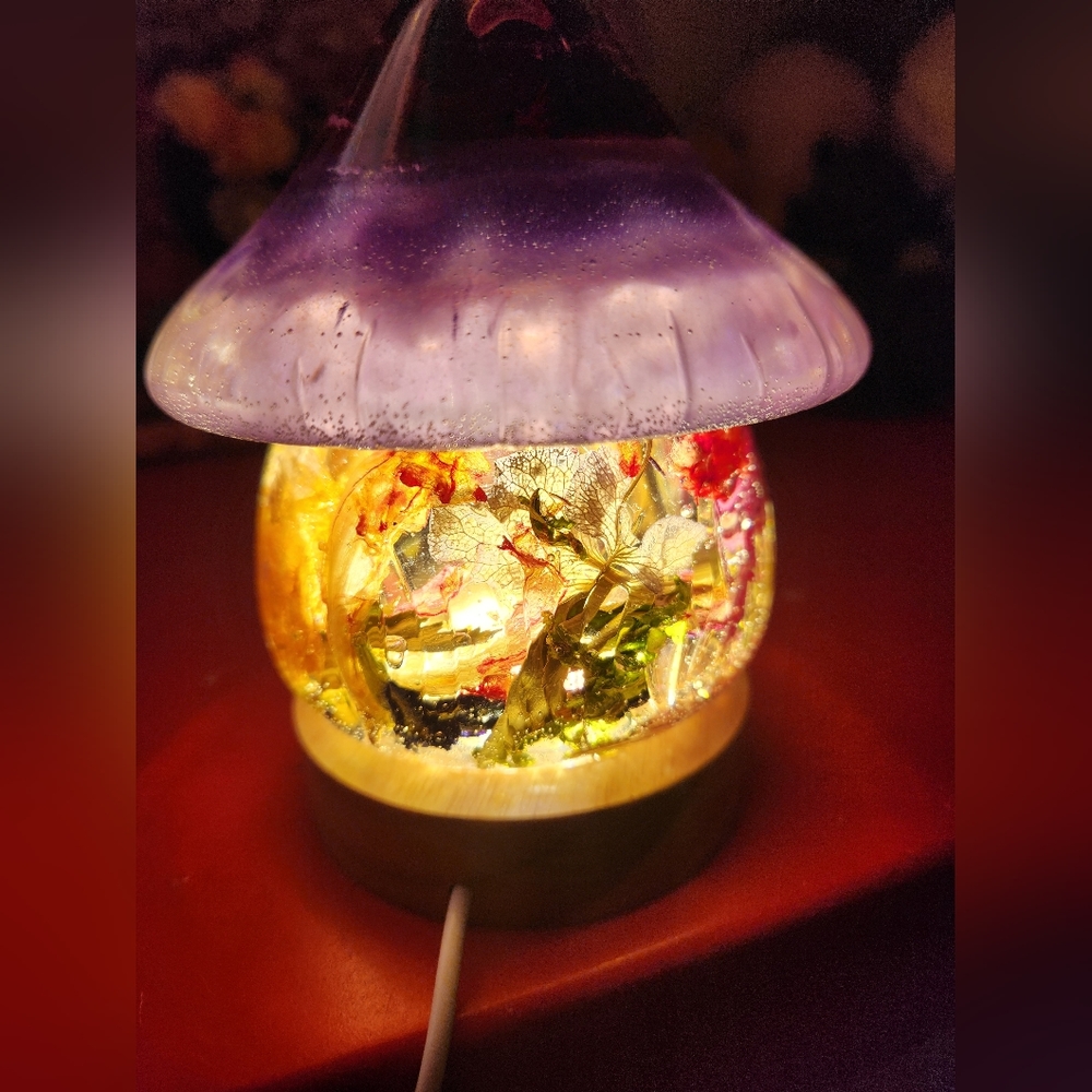 Handmade mushroom night light